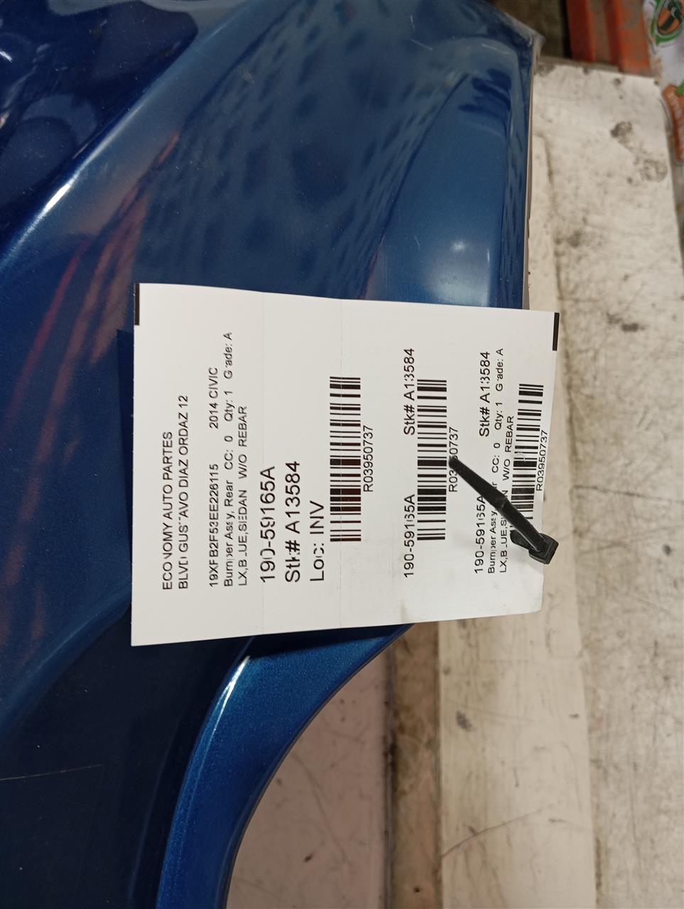 2014 CIVIC Honda Bumper Assy, Rear
