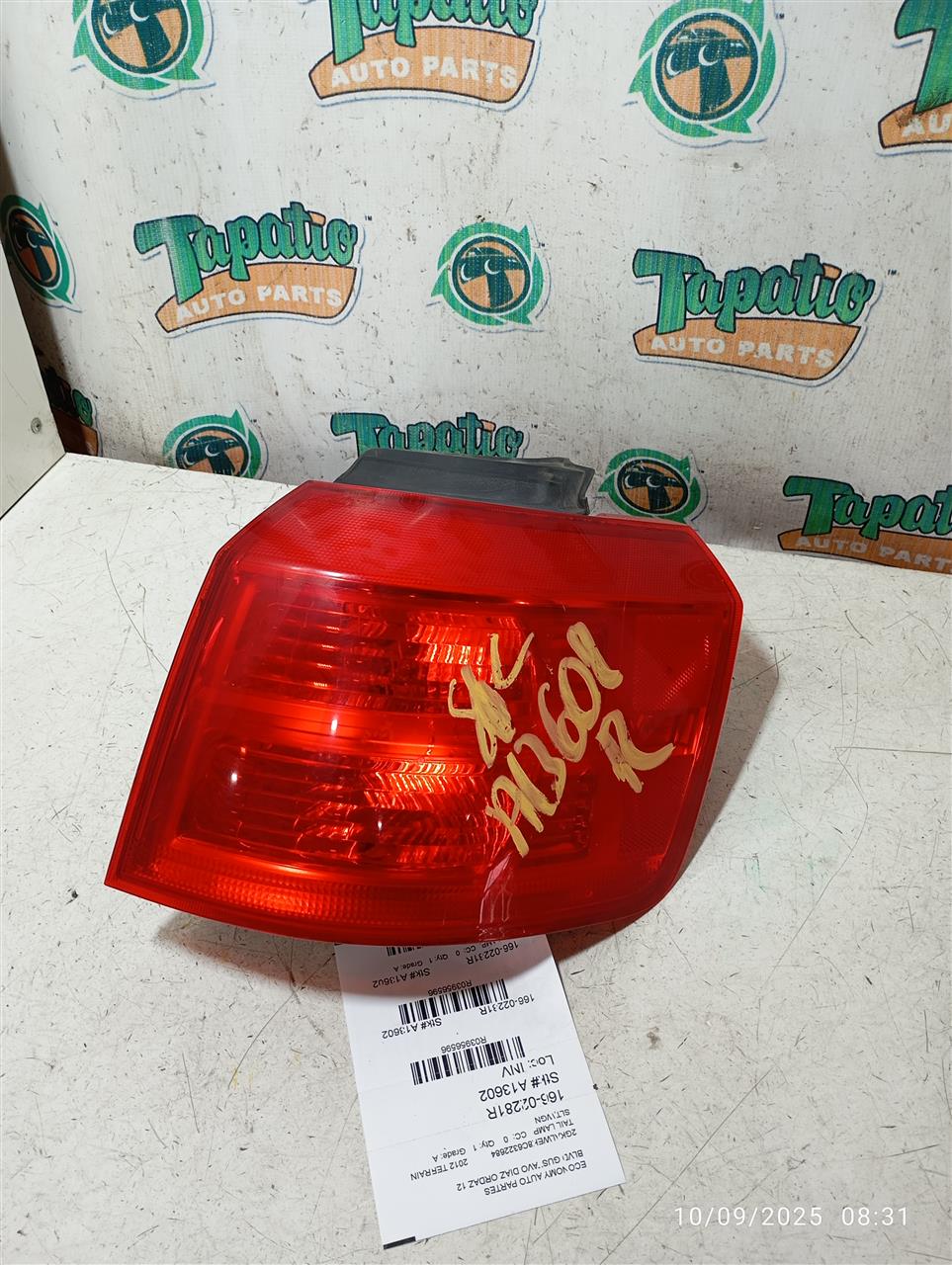 2012 General Motors TERRAIN Tail Lamp