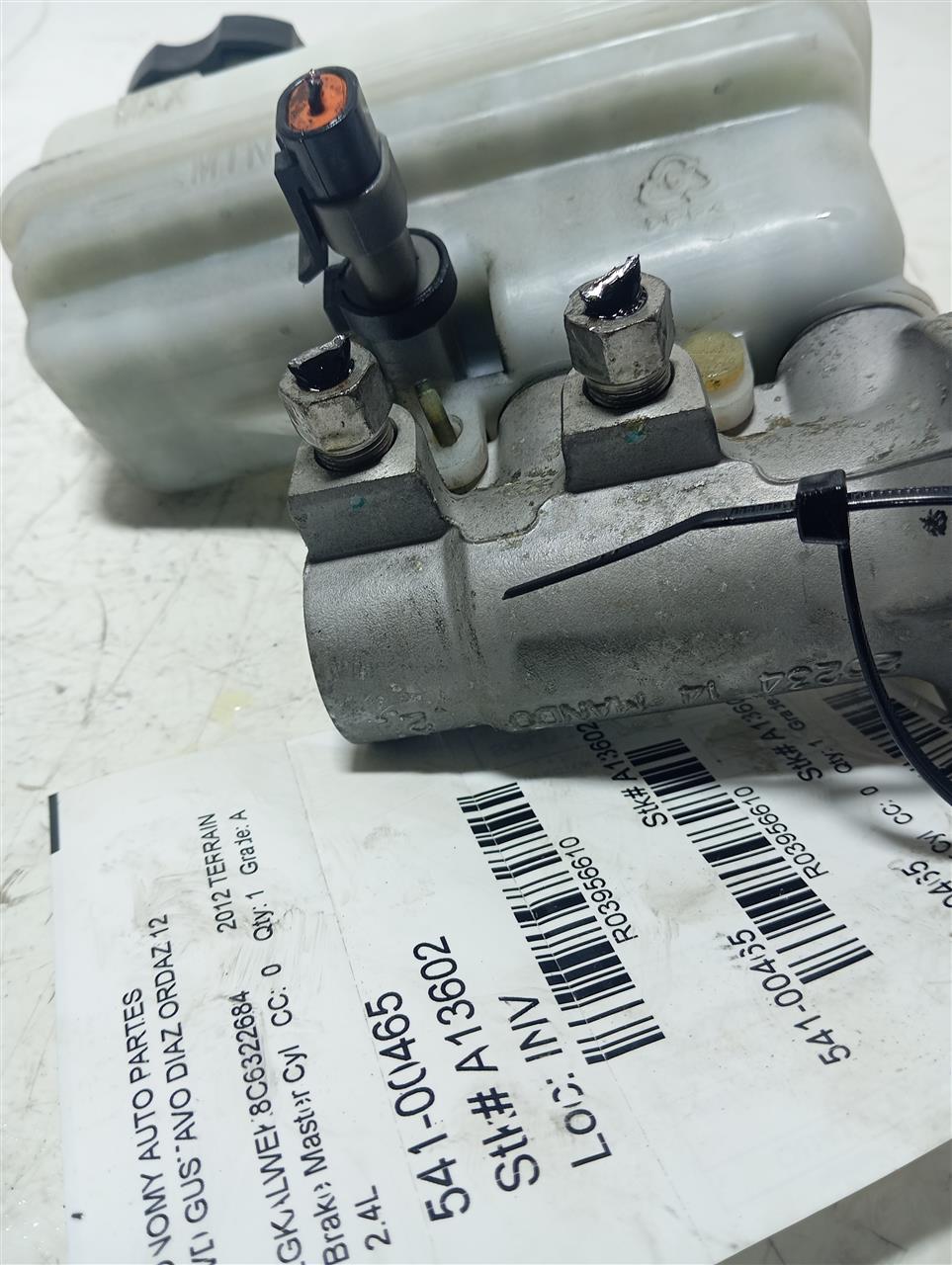 2012 General Motors TERRAIN Brake Master Cyl