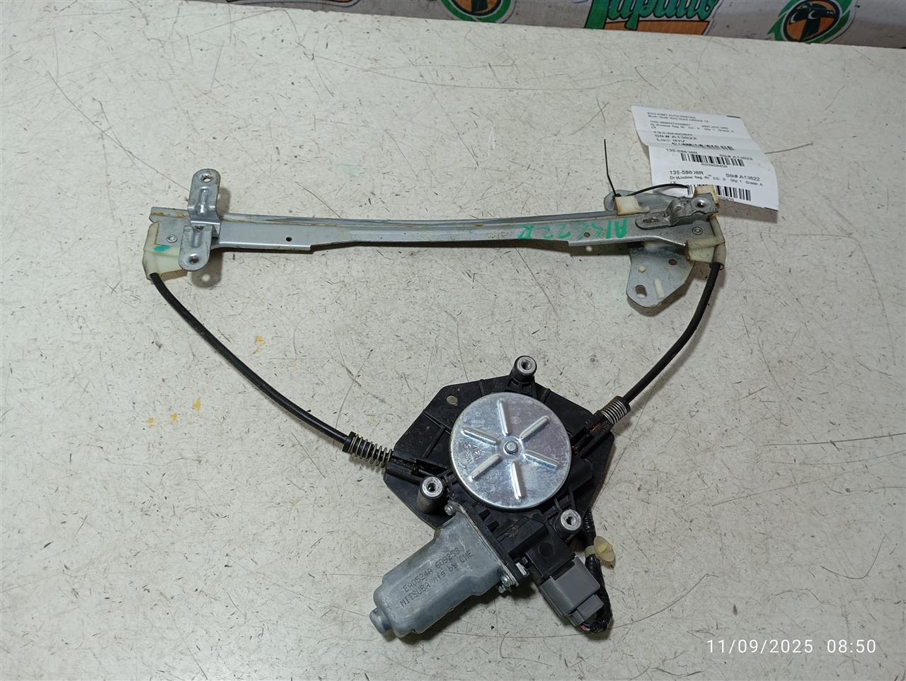2007 Honda ACCORD Dr Window Reg, Rr