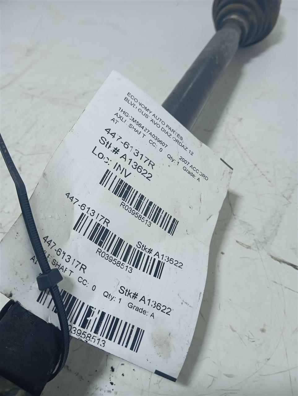 2007 Honda ACCORD Axle Shaft