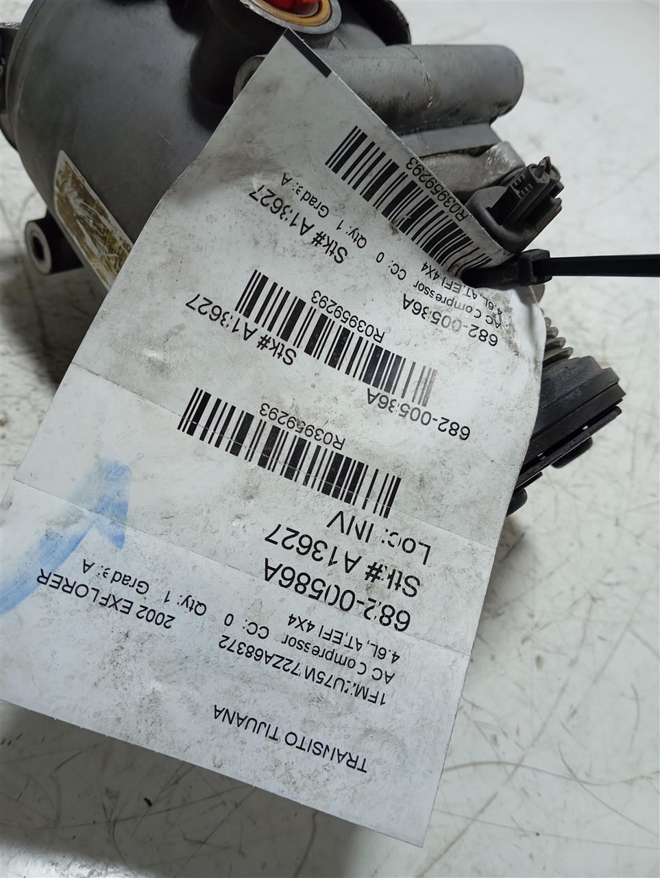 Used 2002 Ford EXPLORER AC Compressor - Stock #A13627