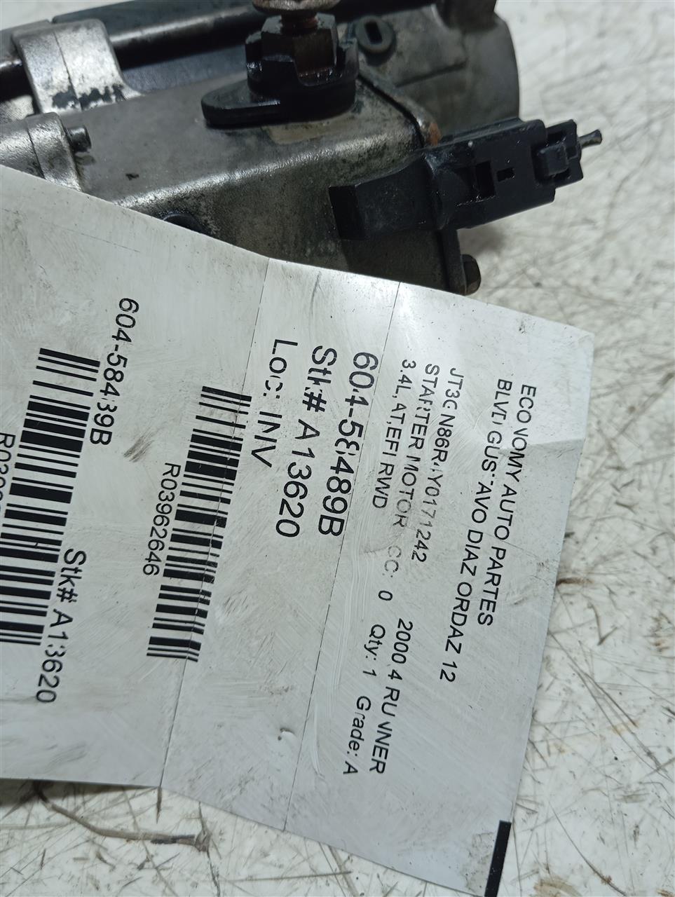 2000 Toyota 4 RUNNER Starter Motor
