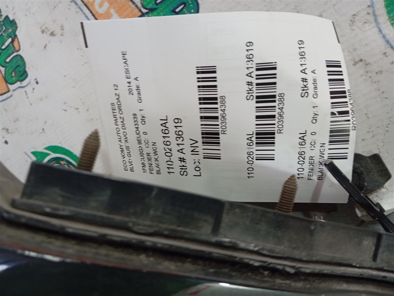 2014 Ford ESCAPE Fender