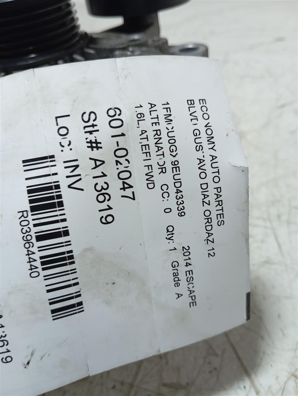 Used 2014 Ford ESCAPE 150 amp (without 110v outlet) - Stock #A13619