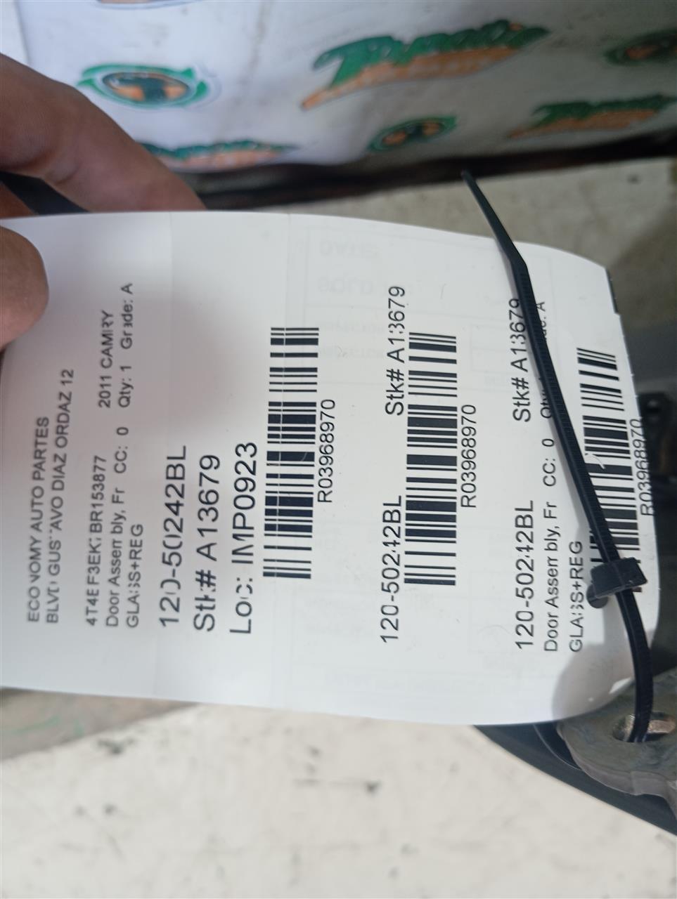 2011 Toyota CAMRY Door Assembly, Fr