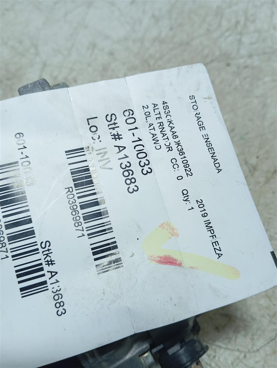 2019 Subaru IMPREZA Alternator