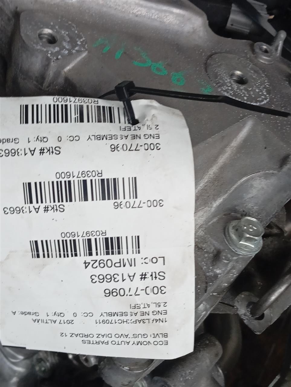 2017 Nissan ALTIMA Engine Assembly