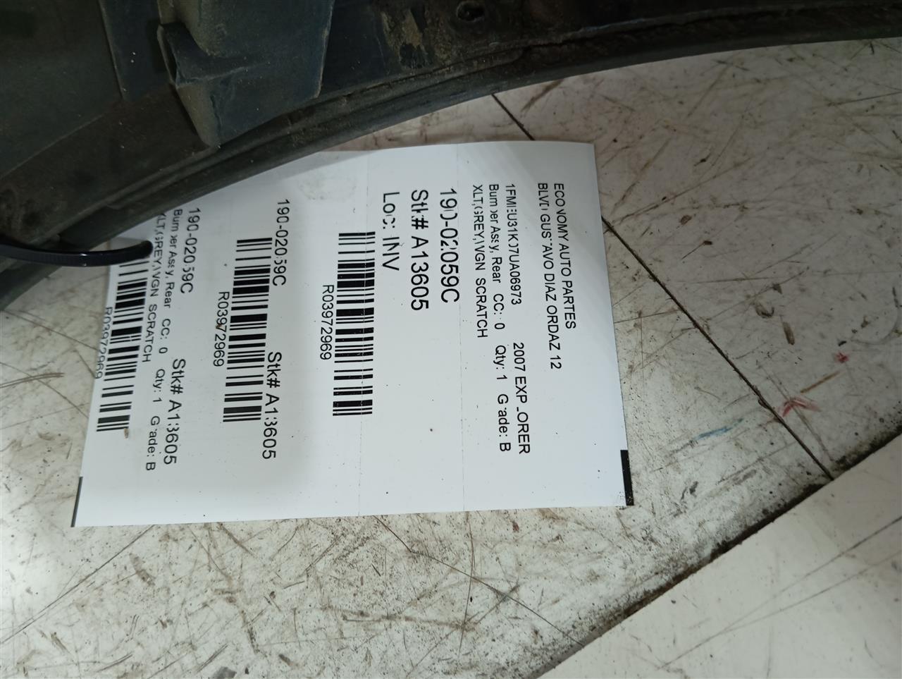 2007 EXPLORER Ford Bumper Assy, Rear