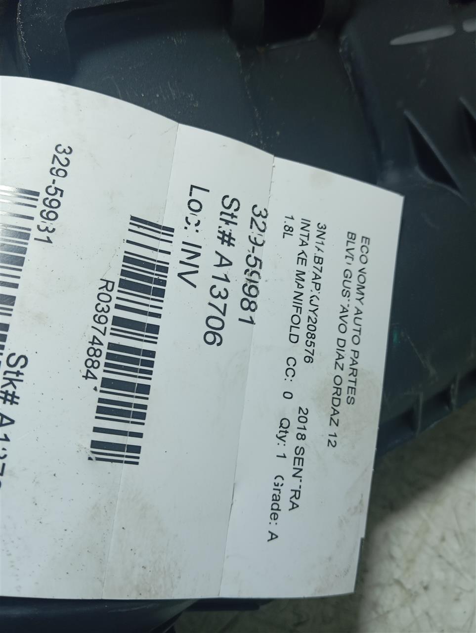 2018 Nissan SENTRA Intake Manifold