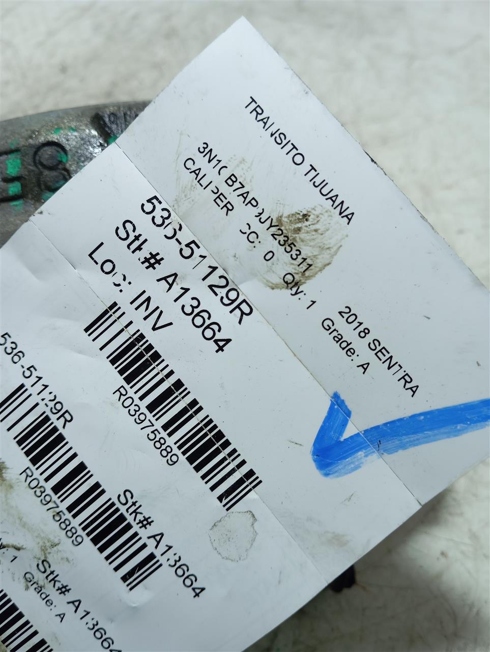 2018 Nissan SENTRA Caliper