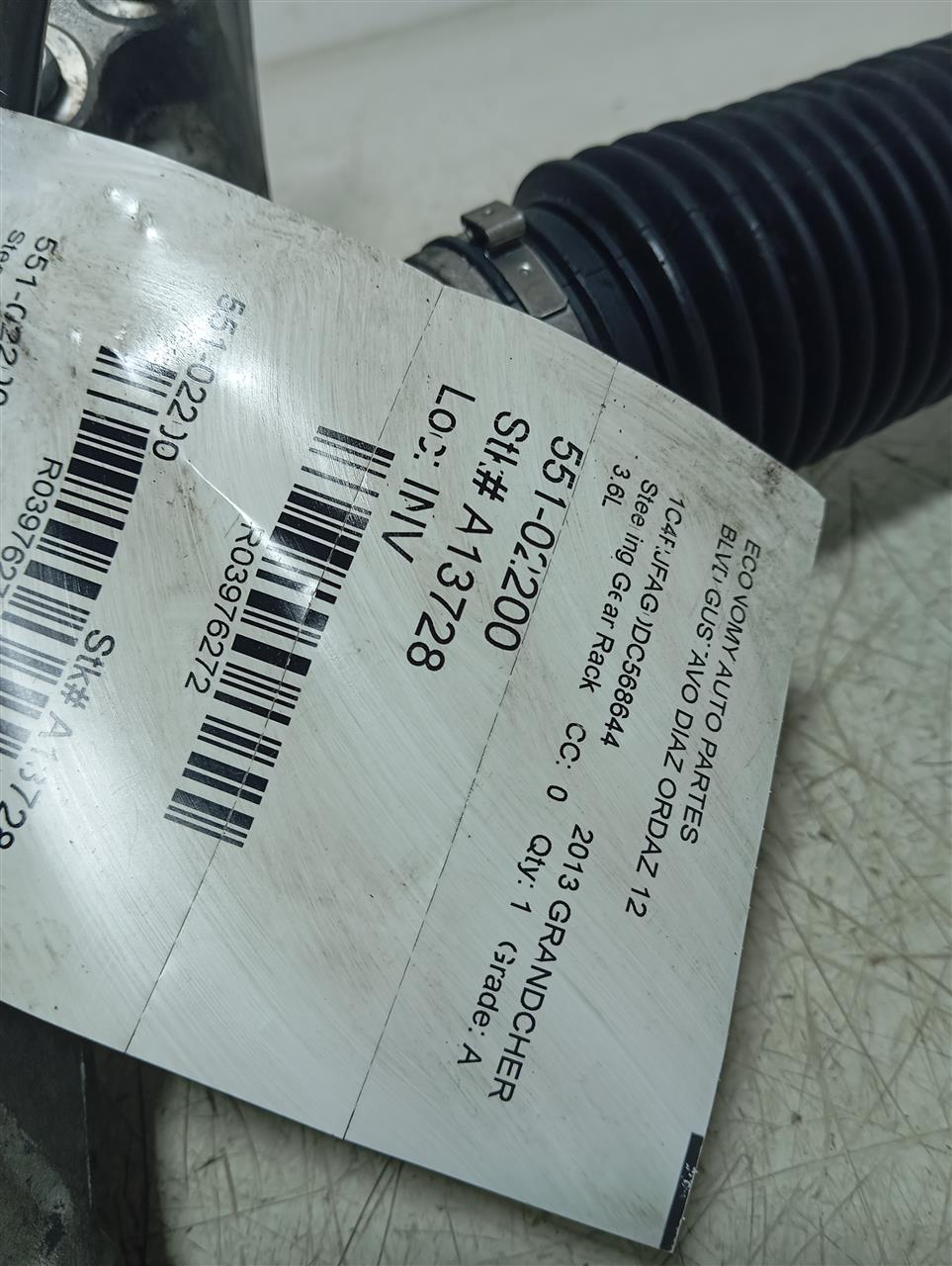 2013 Jeep GRAND CHEROKEE Steering Gear Rack