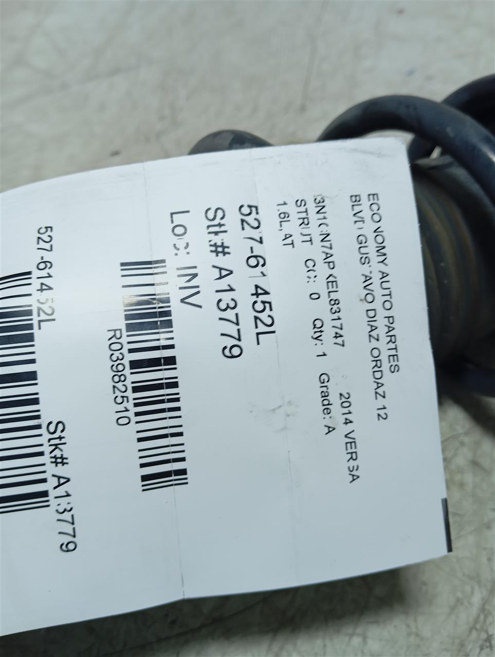 Strut for 2014-2016 Nissan Versa Front Htbk (Note) L. and other applications
