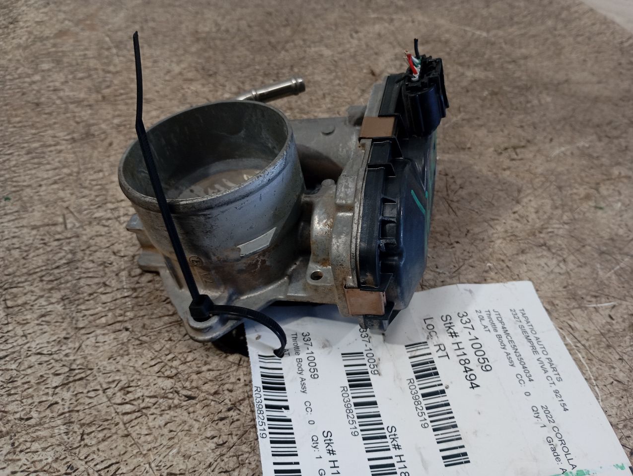 Used 2022 Toyota COROLLA Throttle Body Assy - Stock #H18494