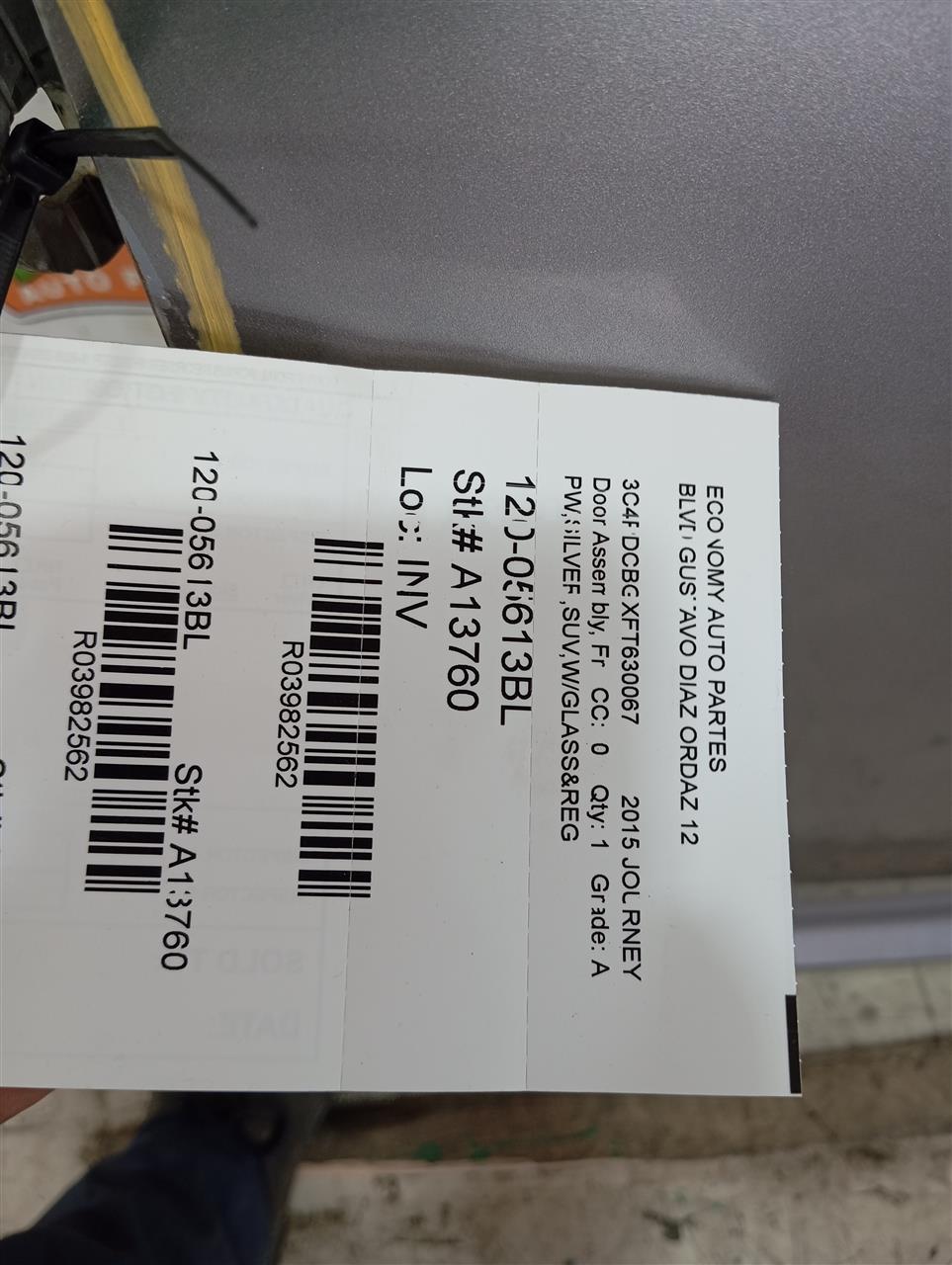 Door Assembly, Fr for 2011-2013 Chrysler Journey (electric) L. automatic down (opt JPD) and other applications
