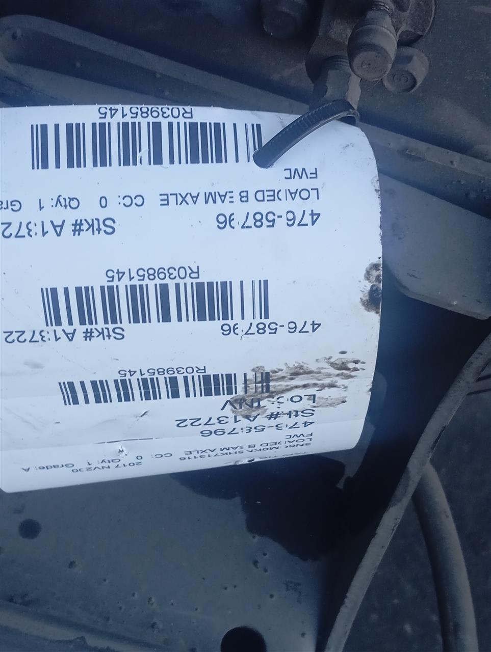 2017 Nissan NV200 Loaded Beam Axle