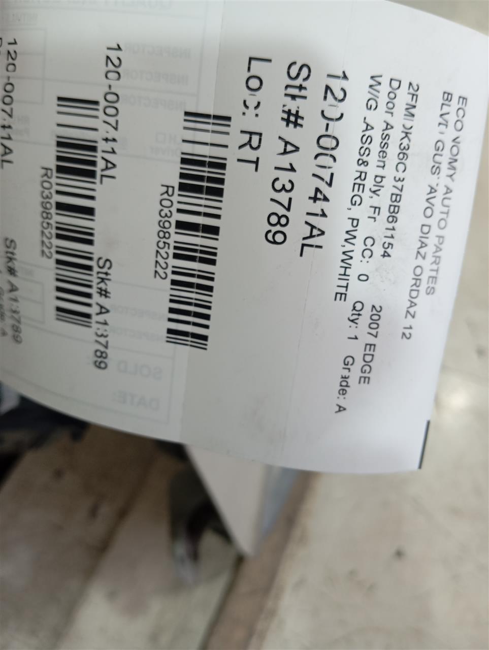 2007 Ford EDGE Door Assembly, Fr