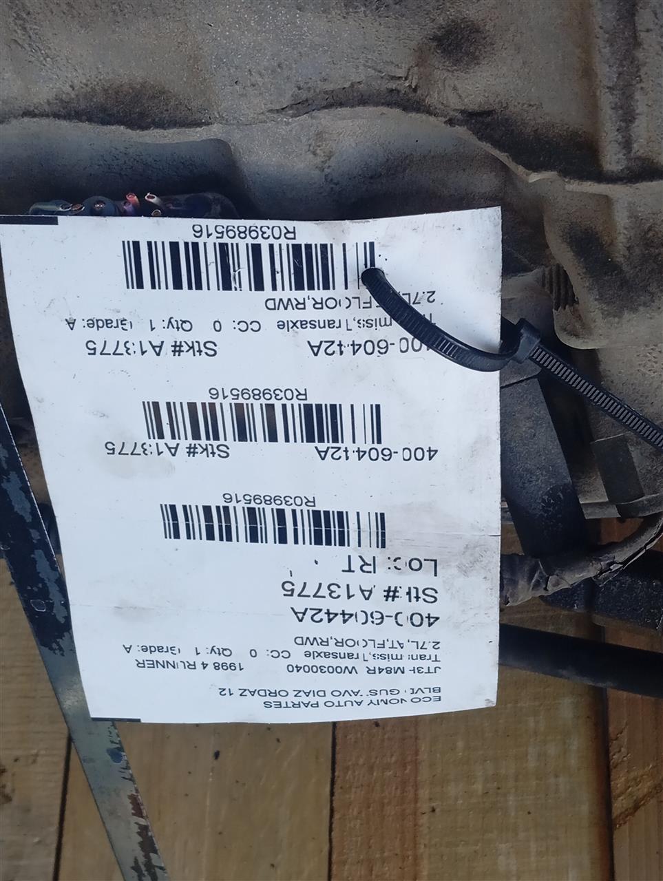 1998 Toyota 4 RUNNER Transmiss,Transaxle