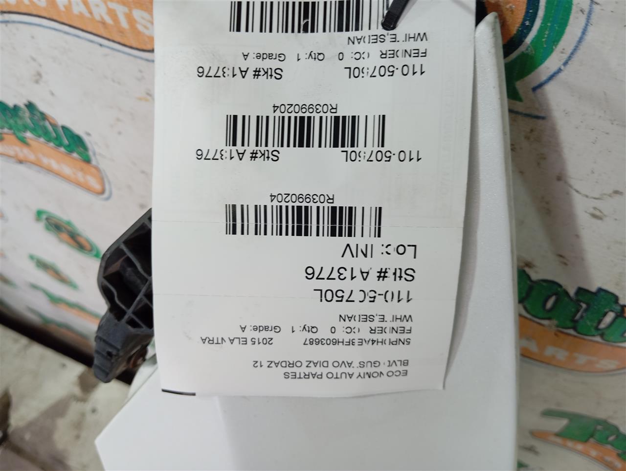 2015 Hyundai ELANTRA Fender