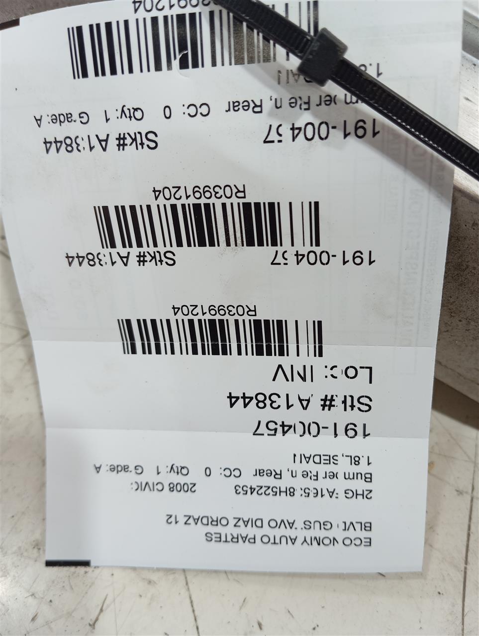 2008 Honda CIVIC Bumper Rein, Rear