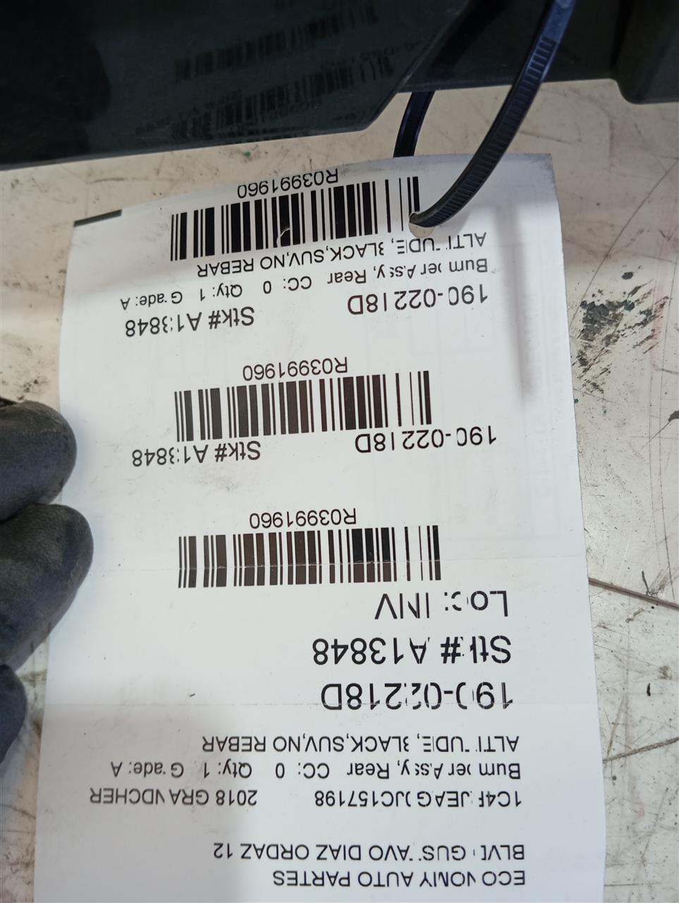 2018 GRAND CHEROKEE Jeep Bumper Assy, Rear