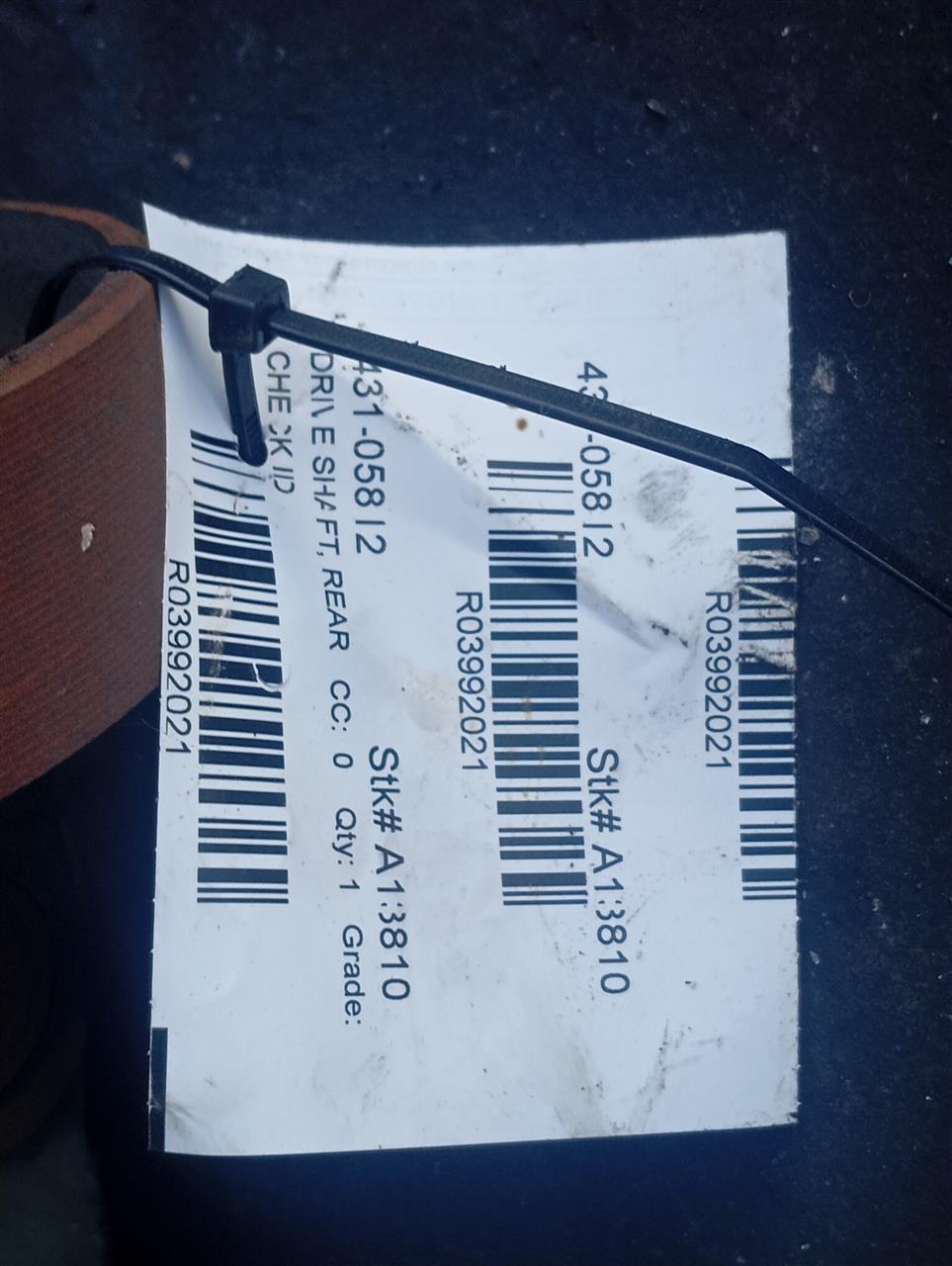 2007 Jeep GRAND CHEROKEE Drive Shaft, Rear