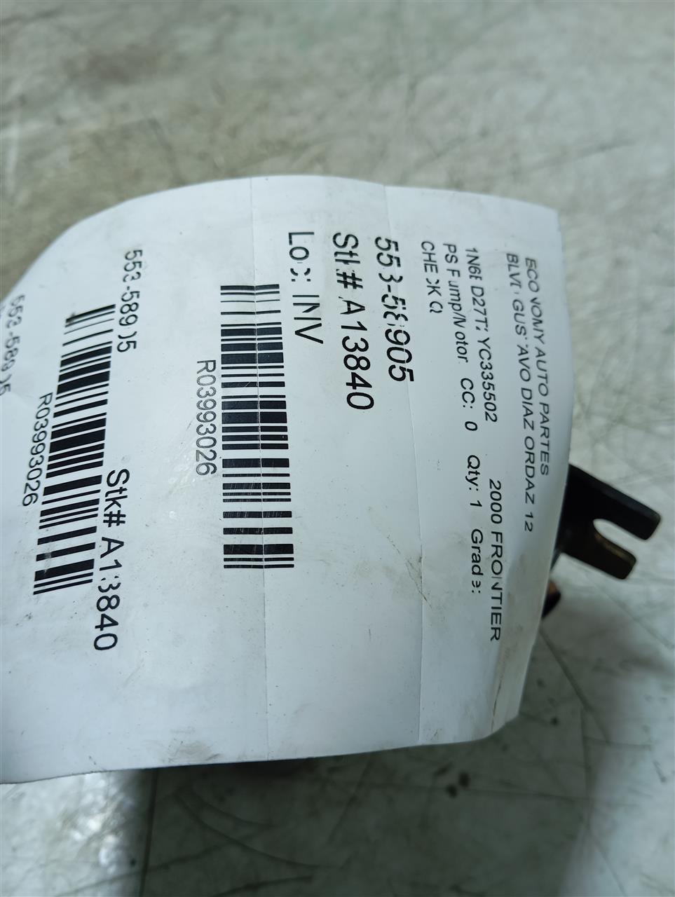 2000 Nissan FRONTIER PS Pump/Motor