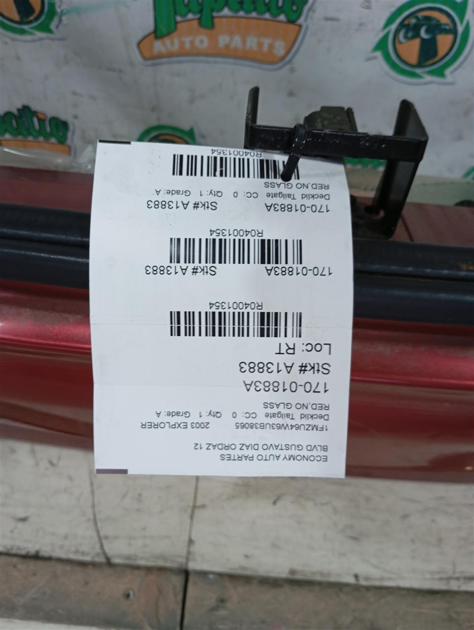 2003 Ford EXPLORER Decklid  Tailgate