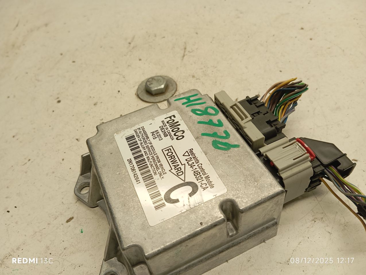 Used 2013 Ford FORD F150 PICKUP ID DL34-14B321-AA - Stock #H18776