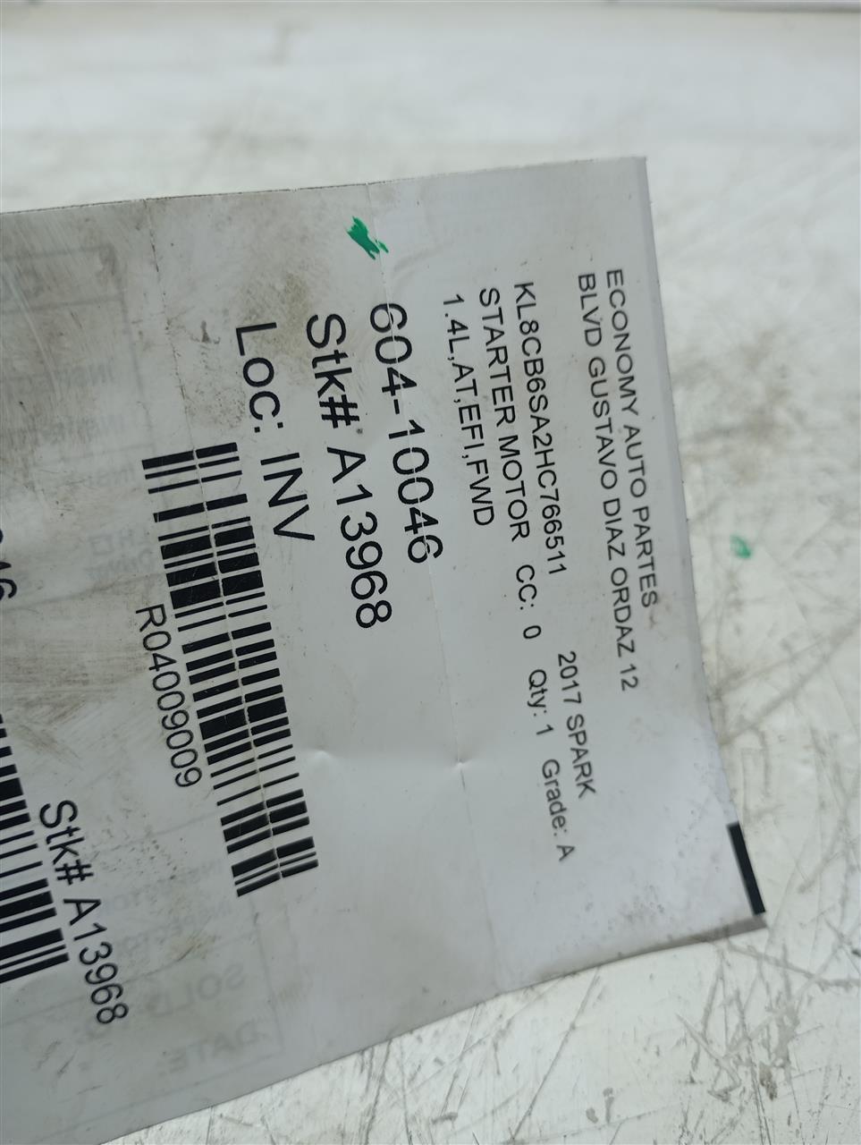 2017 General Motors SPARK Starter Motor