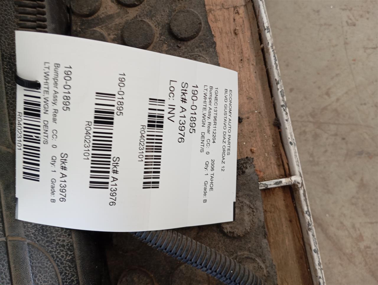 2006 General Motors TAHOE Bumper Assy, Rear