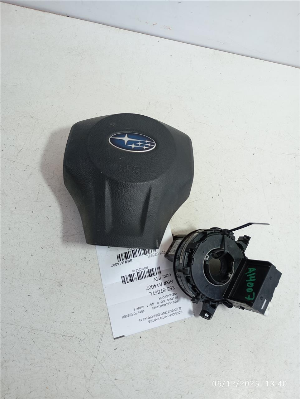 2014 FORESTER Subaru Air Bag