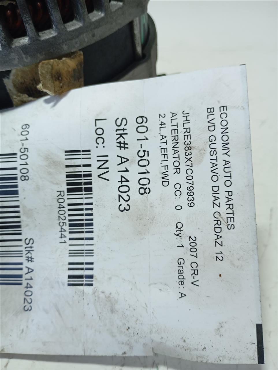 2007 CR-V Honda Alternator