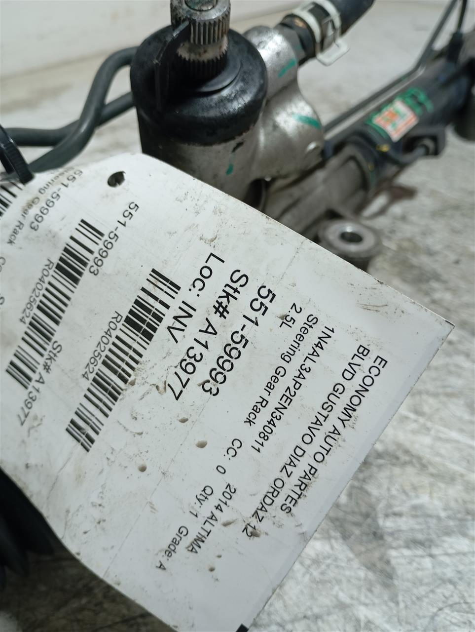 2014 Nissan ALTIMA Steering Gear Rack