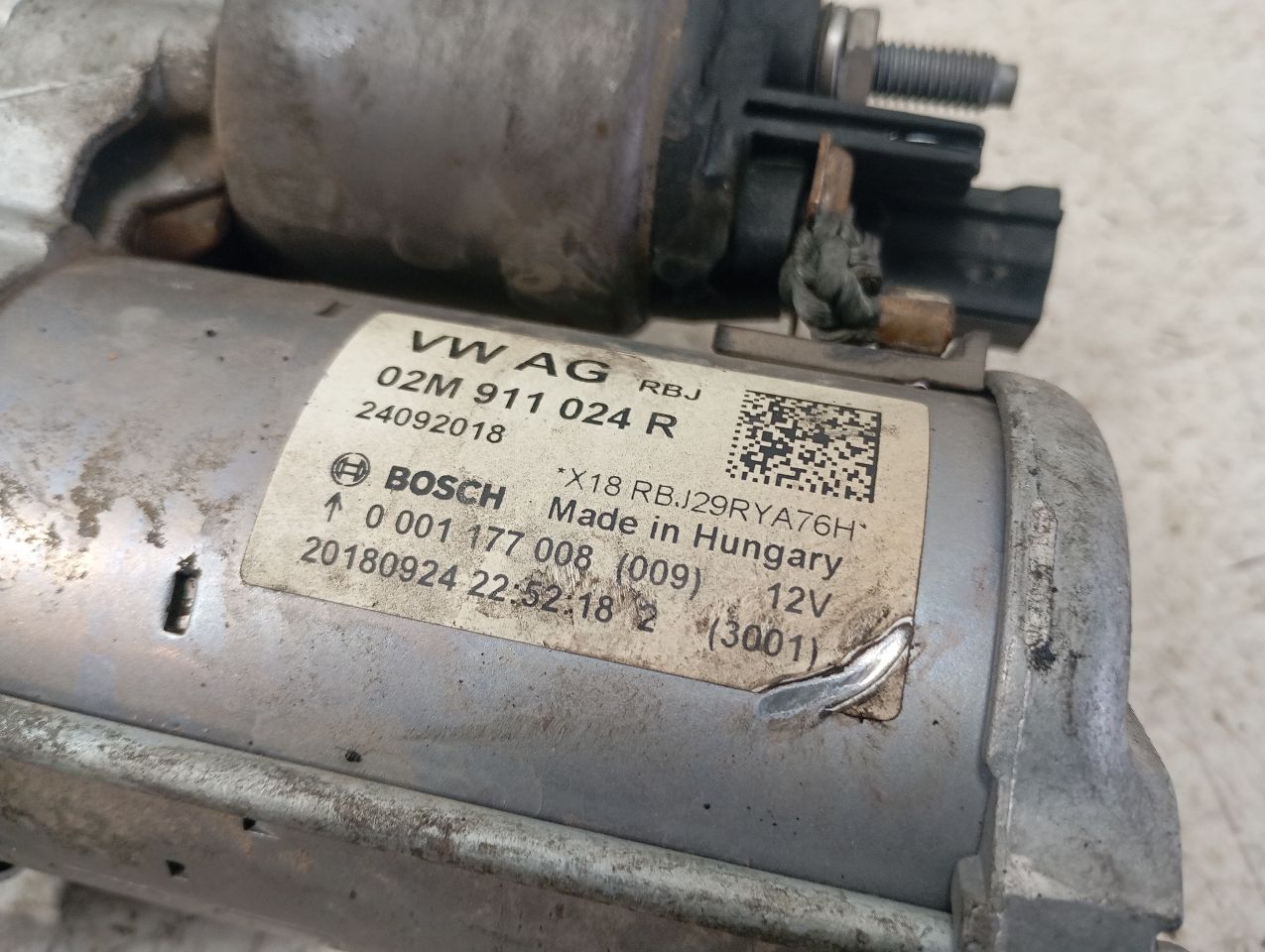 Used 2019 Volkswagen PASSAT Starter Motor - Stock #H19121