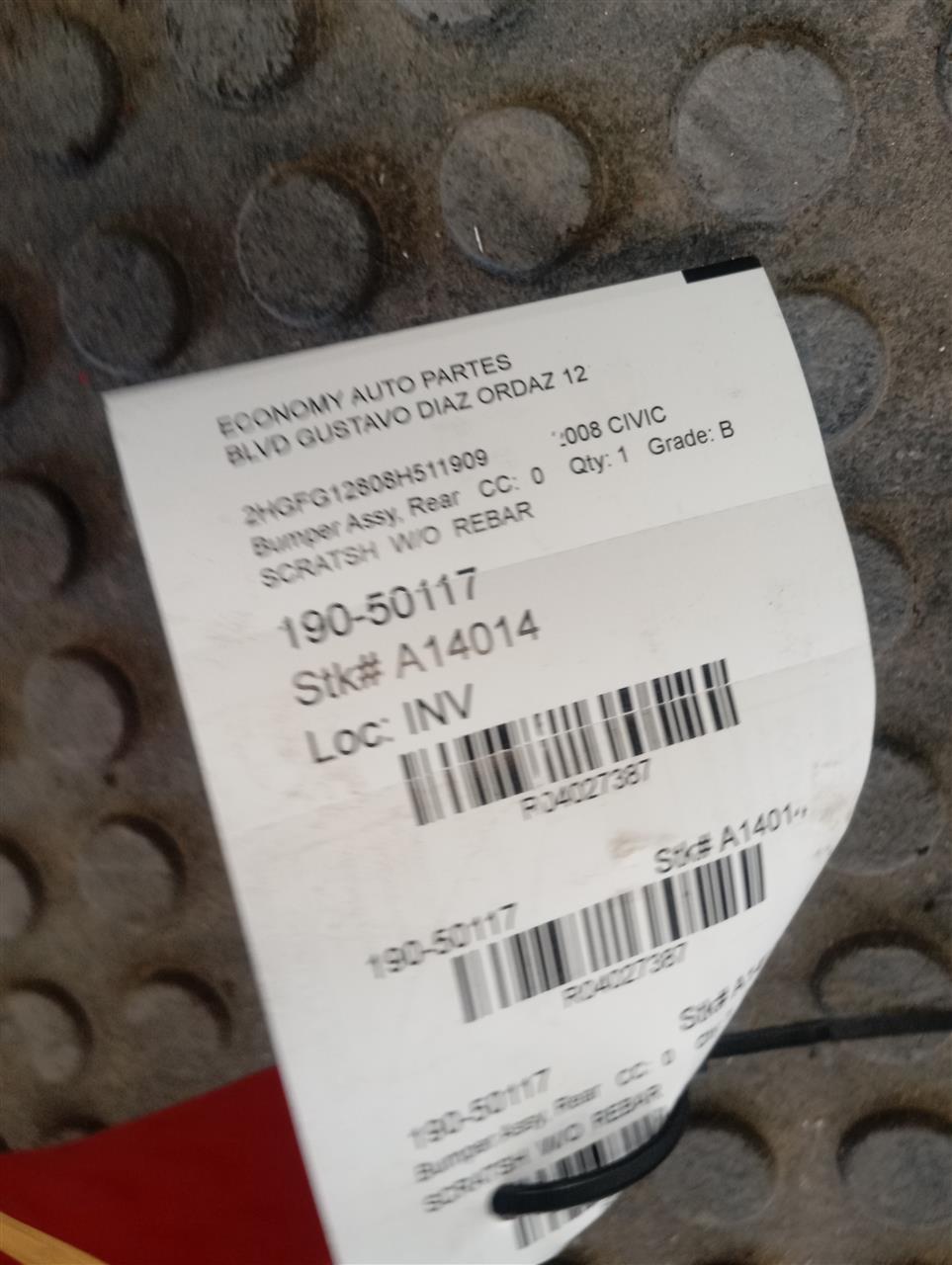 2008 Honda CIVIC Bumper Assy, Rear