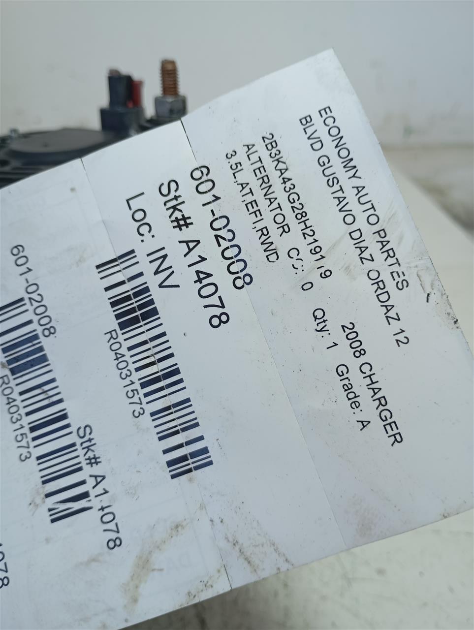 2008 CHARGER Chrysler Alternator