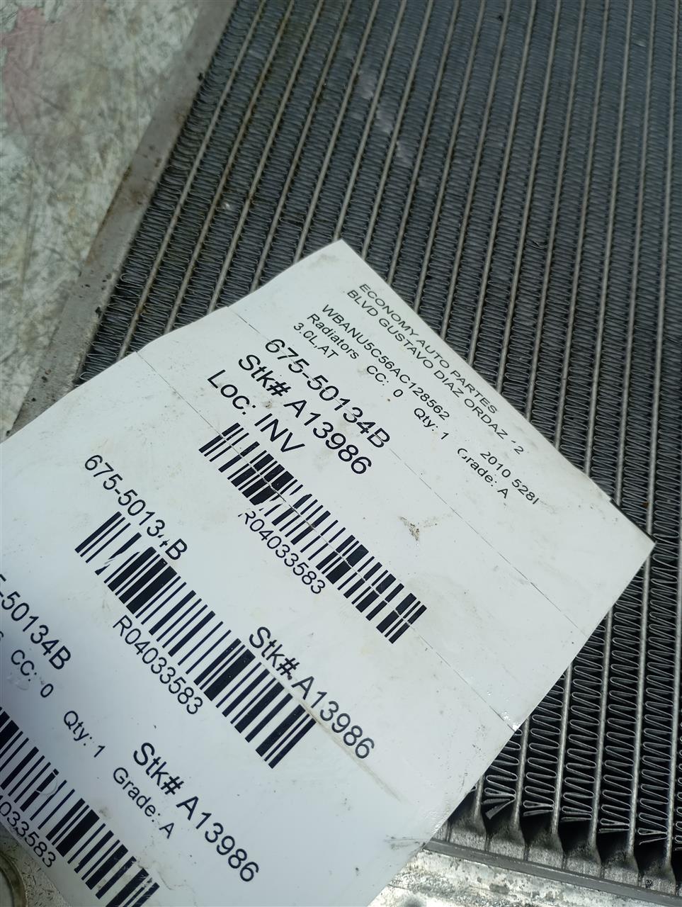 2010 BMW BMW 528i Radiators