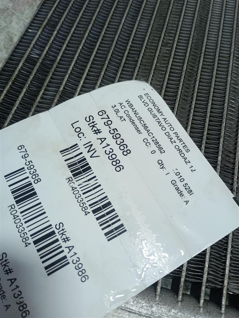 2010 BMW 528i BMW AC Condenser