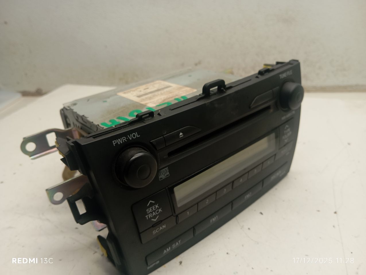 Used 2009 Toyota COROLLA ID A51844 on radio face - Stock #H19134