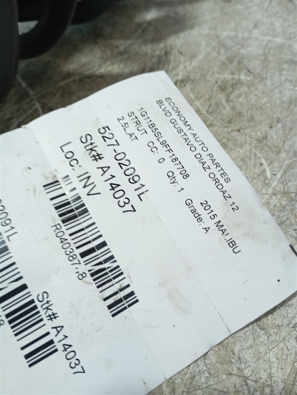 2015 General Motors MALIBU Strut