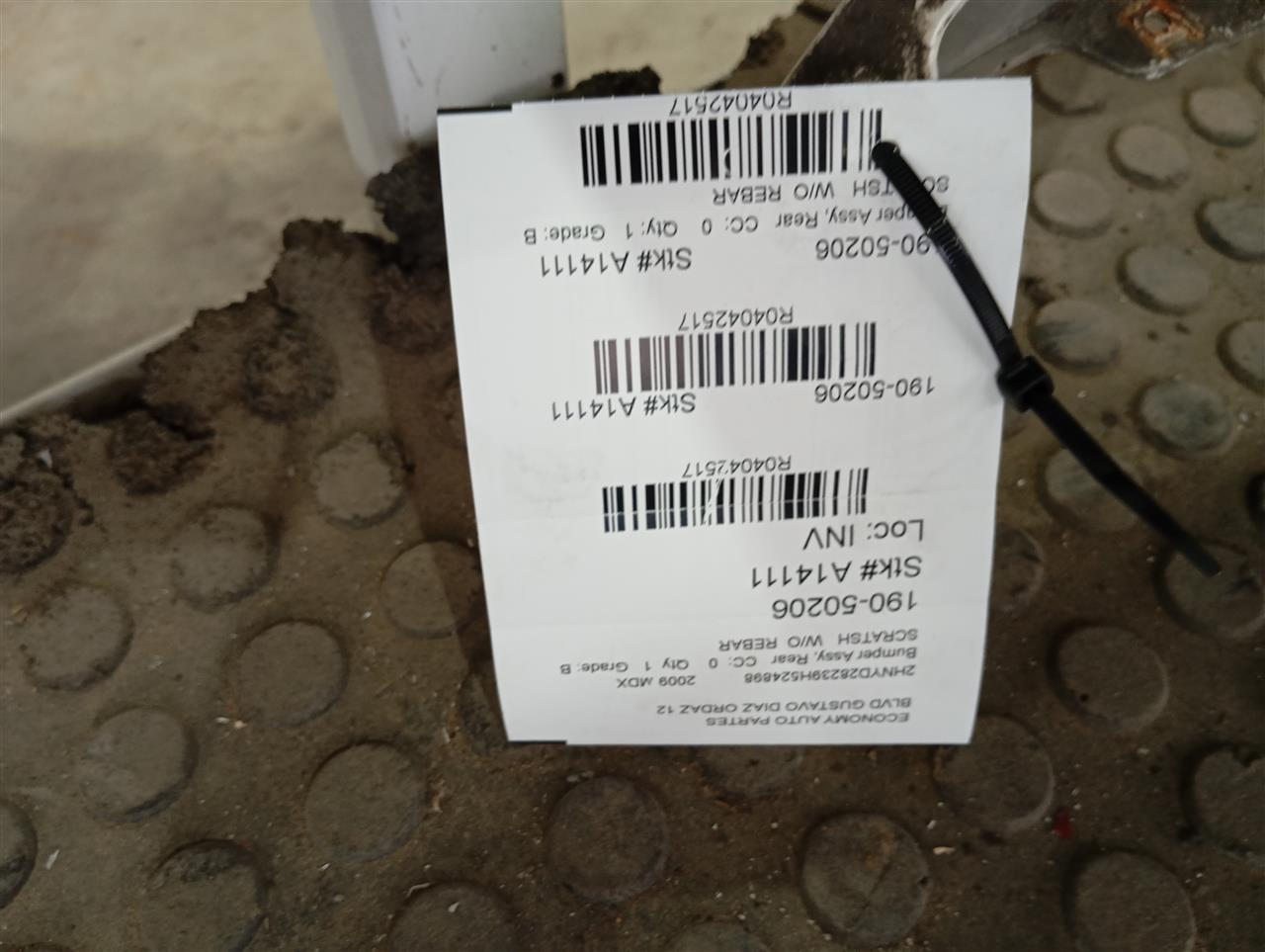 2009 MDX Acura Bumper Assy, Rear