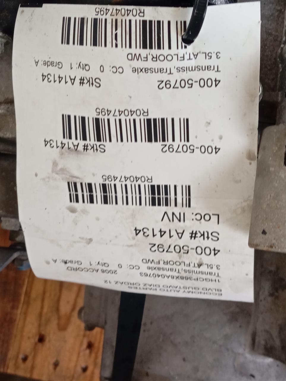 2008 Honda ACCORD Transmiss,Transaxle