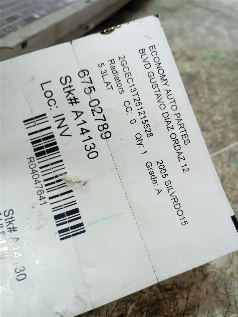 2005 SILVERADO 1500 PICKUP General Motors Radiators