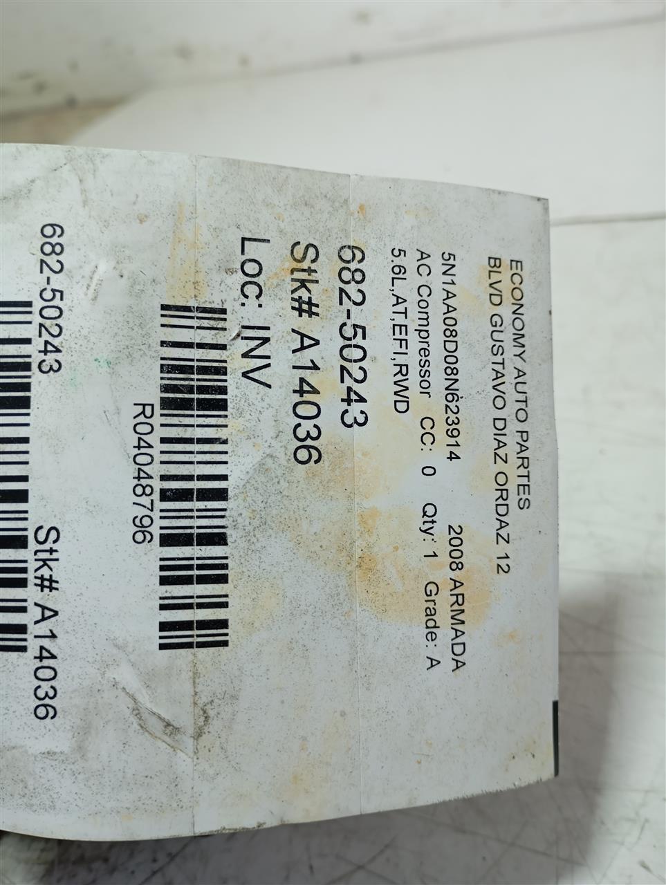 2008 ARMADA Nissan AC Compressor
