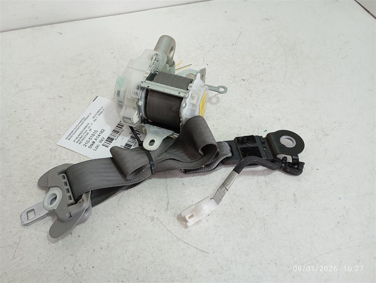 Used 2012 Toyota COROLLA Seat Belt, Front - Stock #A14182