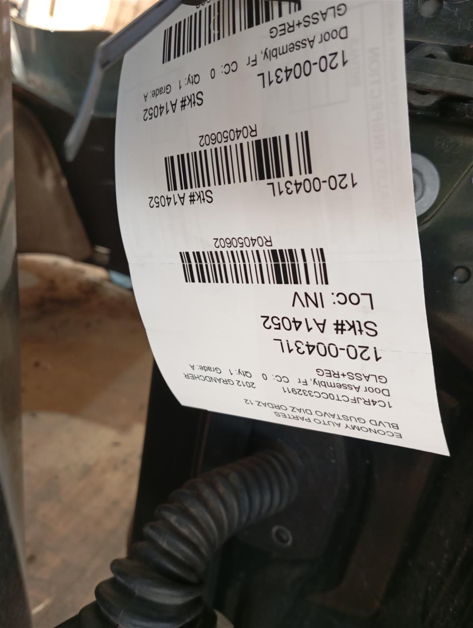 2012 GRAND CHEROKEE Jeep Door Assembly, Fr