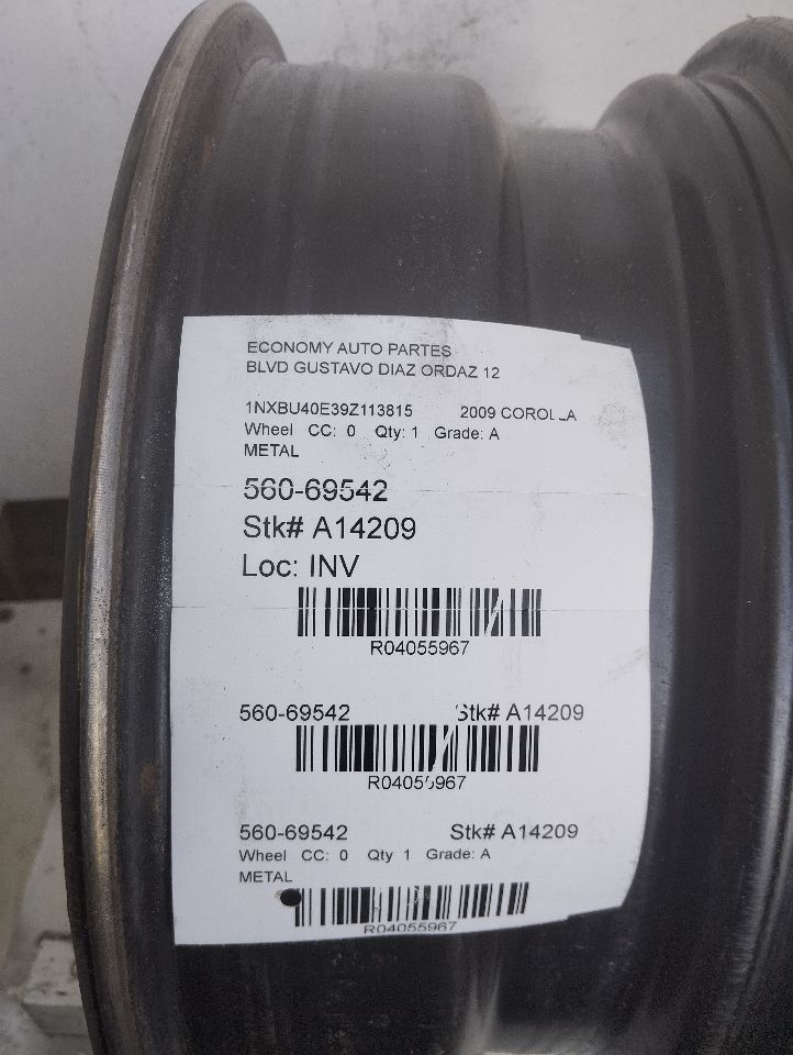 2009 Toyota COROLLA Wheel