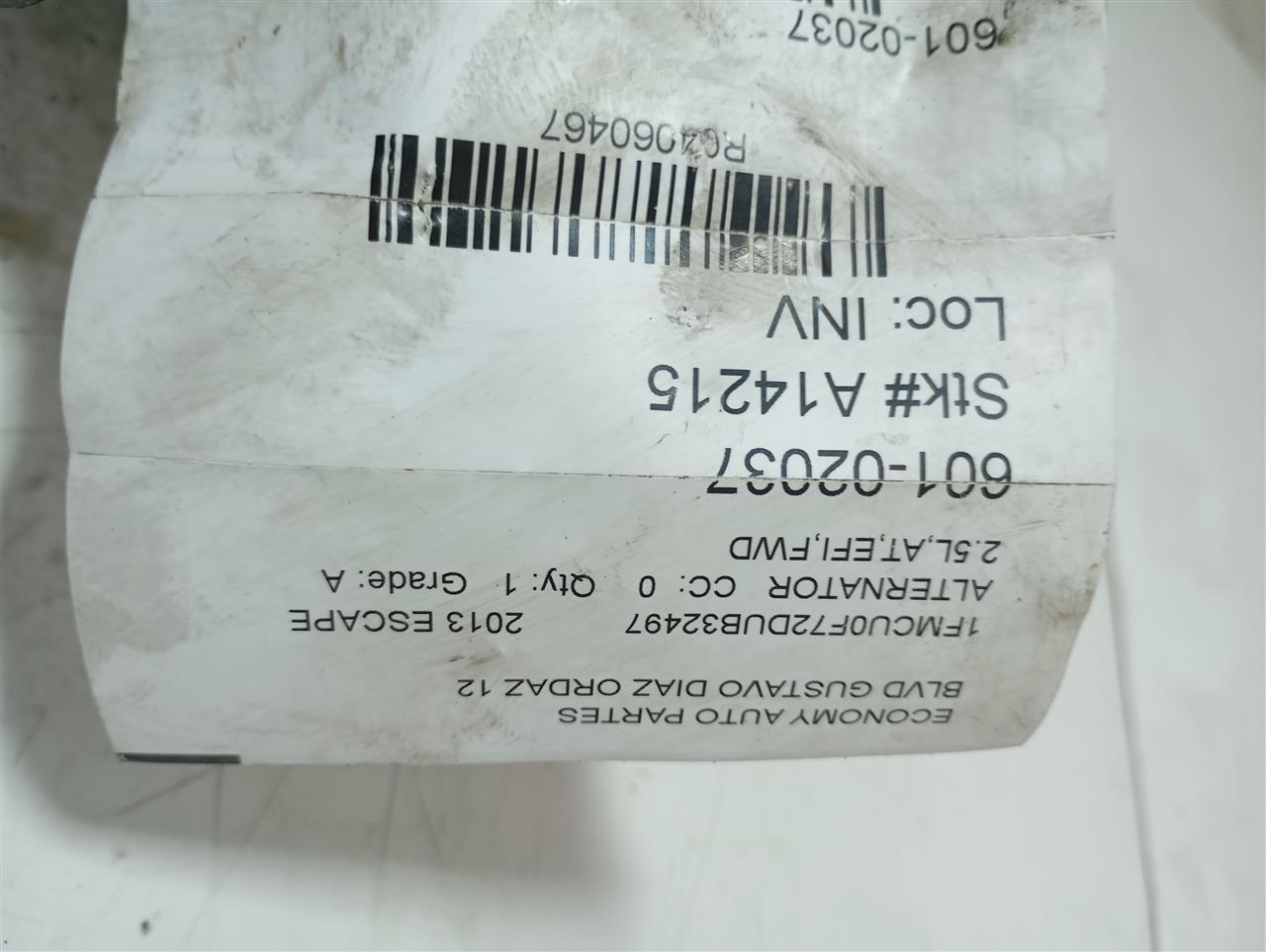 Used 2013 Ford ESCAPE 150 amp (without 110v outlet) - Stock #A14215