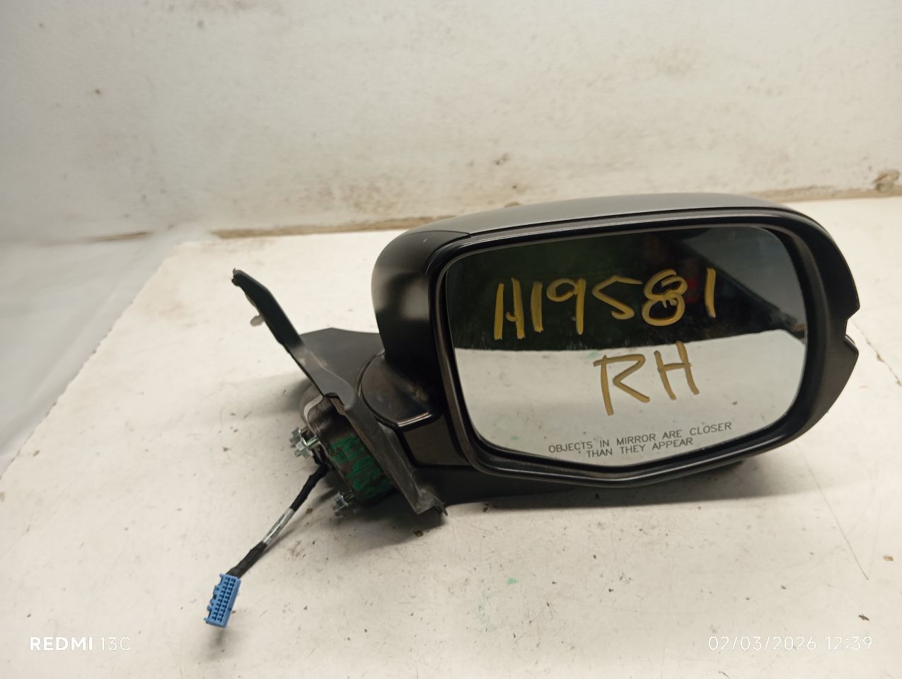 Used 2017 Honda PILOT Side View Mirror - Stock #H19581